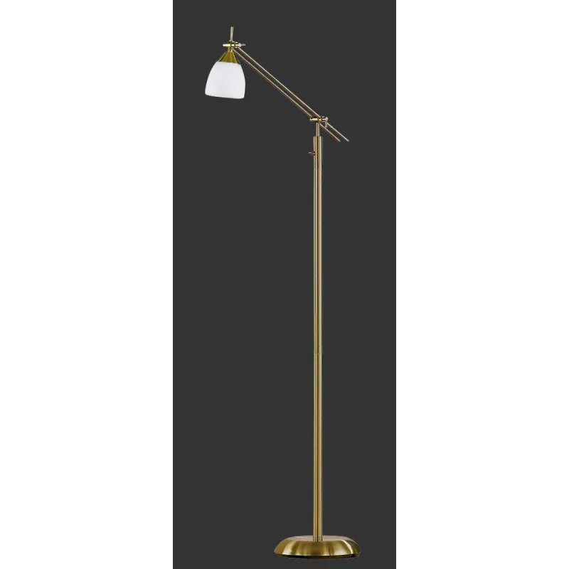 TRIO Lampadaire intérieur laiton fumé et blanc ICARO - Pas cher