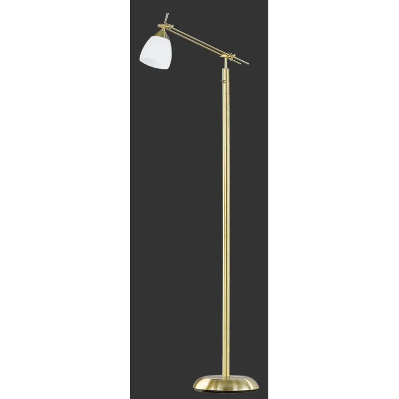 TRIO Lampadaire intérieur laiton mat et blanc ICARO - Pas cher