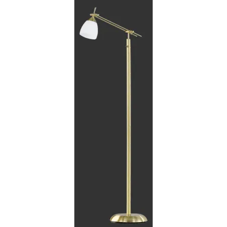 TRIO Lampadaire intérieur laiton mat et blanc ICARO - Pas cher