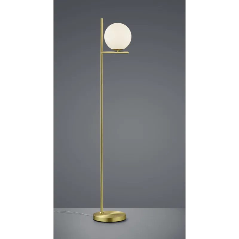 TRIO Lampadaire intérieur laiton mat et blanc PURE - Pas cher