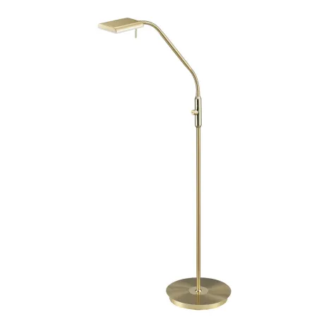 TRIO Lampadaire intérieur laiton mat et blanc BERGAMO - Pas cher