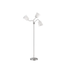 TRIO Lampadaire intérieur nickel mat et blanc WINDU - Pas cher