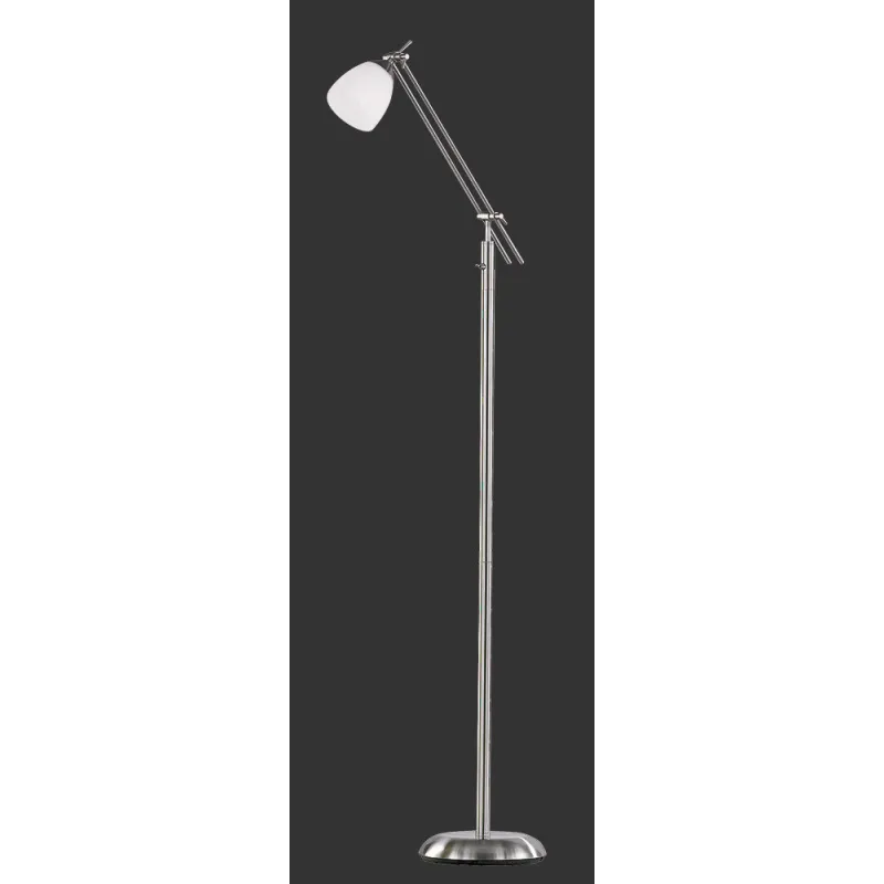 TRIO Lampadaire intérieur nickel mat et blanc ICARO - Pas cher