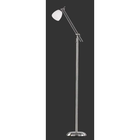 TRIO Lampadaire intérieur nickel mat et blanc ICARO - Pas cher