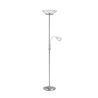 TRIO Lampadaire intérieur nickel mat et blanc GERRY - Pas cher