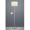 TRIO Lampadaire intérieur nickel mat et blanc HOTEL - Pas cher