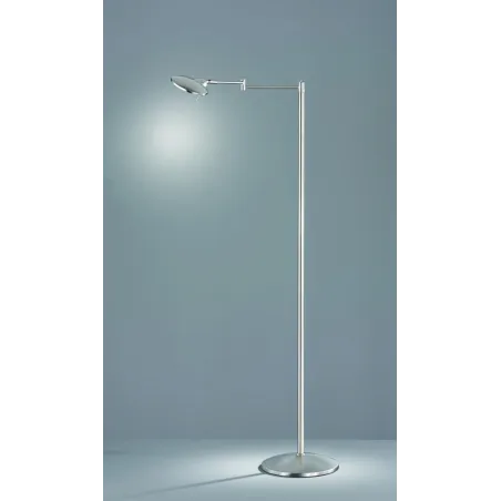 TRIO Lampadaire intérieur nickel mat et blanc KAZAN - Pas cher