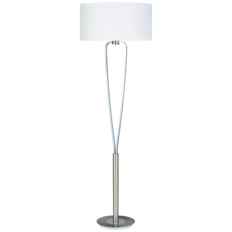 TRIO Lampadaire intérieur nickel mat et blanc PARIS II - Pas cher