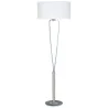 TRIO Lampadaire intérieur nickel mat et blanc PARIS II - Pas cher