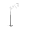 TRIO Lampadaire intérieur nickel mat et blanc TOMMY - Pas cher