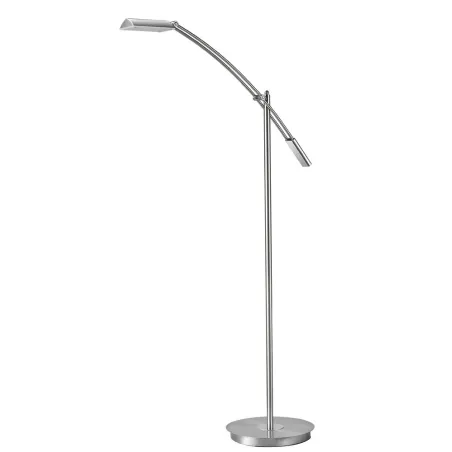 TRIO Lampadaire intérieur nickel mat et blanc VERONA - Pas cher