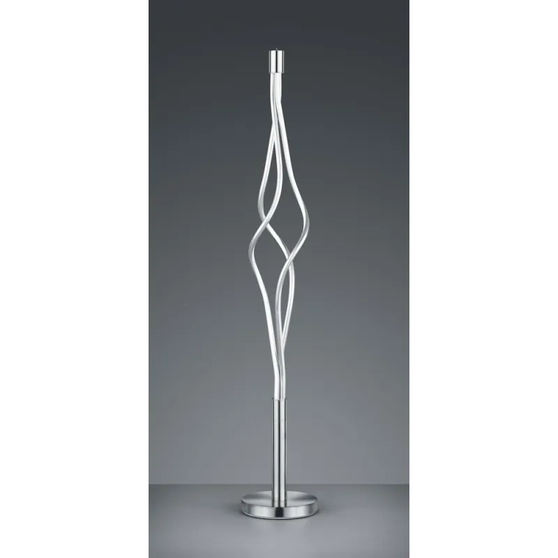 TRIO Lampadaire intérieur nickel mat et blanc LOOP - Pas cher