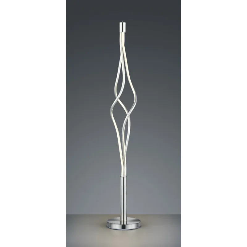 TRIO Lampadaire intérieur nickel mat et blanc LOOP - Pas cher