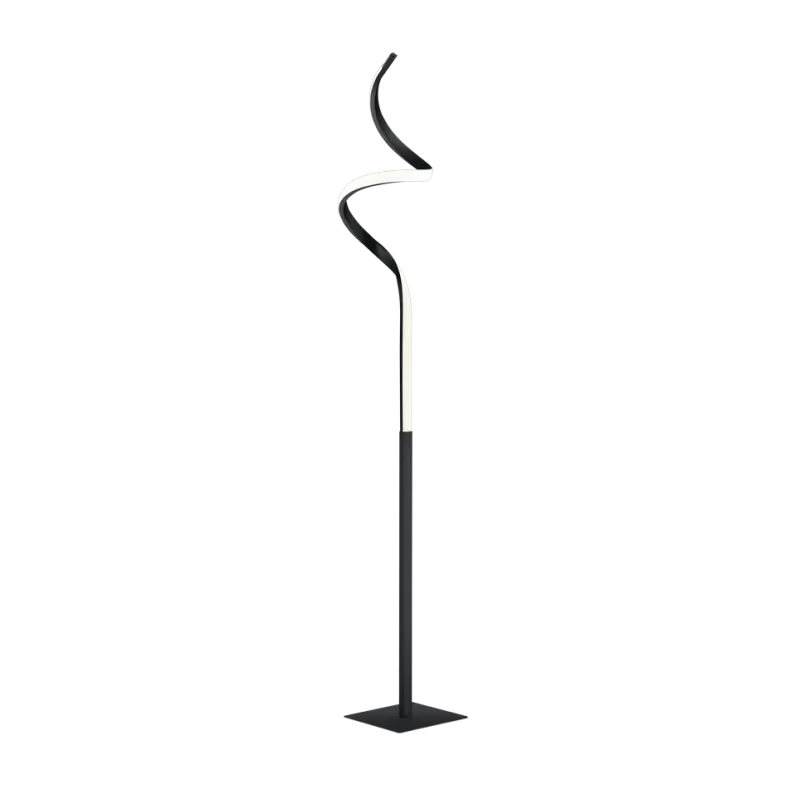 TRIO Lampadaire intérieur noir mat et blanc COURSE - Pas cher