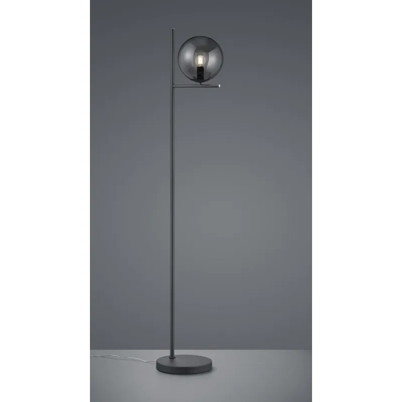 TRIO Lampadaire intérieur antracite et fumé PURE - Pas cher