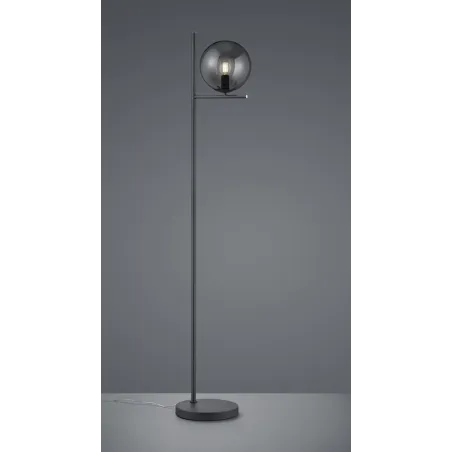 TRIO Lampadaire intérieur antracite et fumé PURE - Pas cher