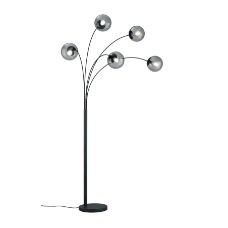TRIO Lampadaire intérieur antracite et fumé BALINI - Pas cher