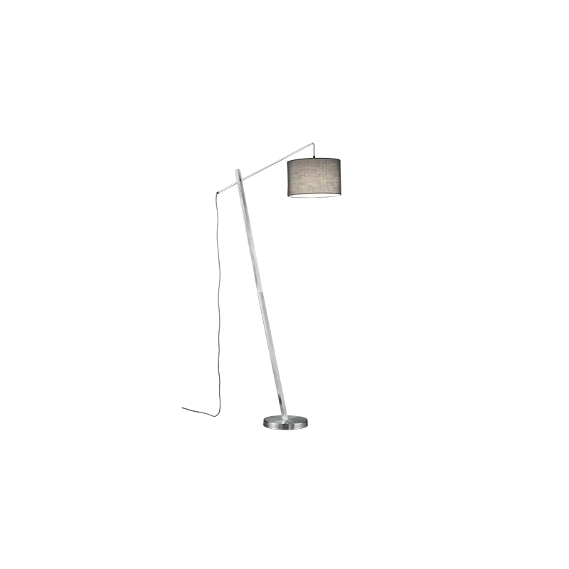 TRIO Lampadaire intérieur nickel mat et gris PADME - Pas cher