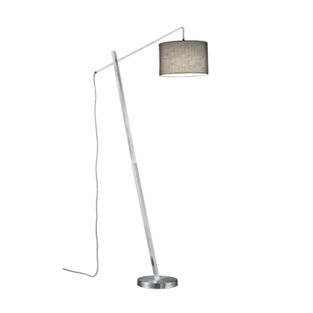 TRIO Lampadaire intérieur nickel mat et gris PADME - Pas cher
