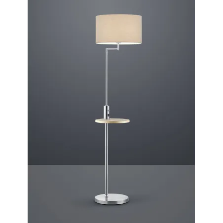 TRIO Lampadaire intérieur nickel mat et gris CLAAS - Pas cher