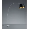TRIO Lampadaire intérieur chrome et noir LINZ - Pas cher