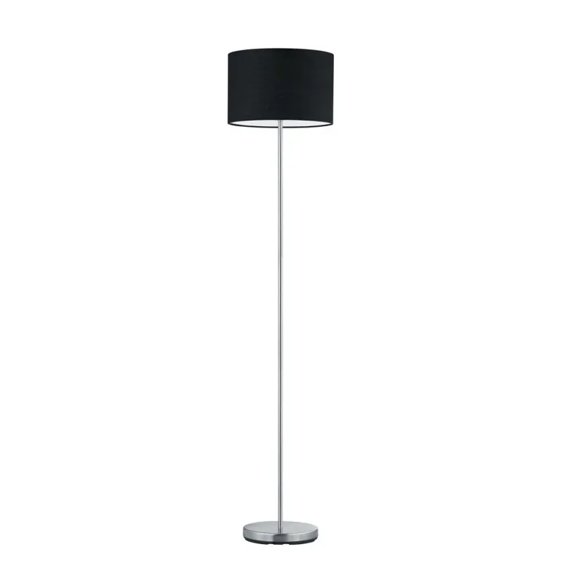 TRIO Lampadaire intérieur nickel mat et noir HOTEL - Pas cher