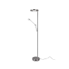 TRIO Lampadaire intérieur nickel mat et noir BARRIE - Pas cher