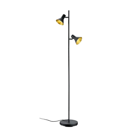 TRIO Lampadaire intérieur noir et or NINA - Pas cher