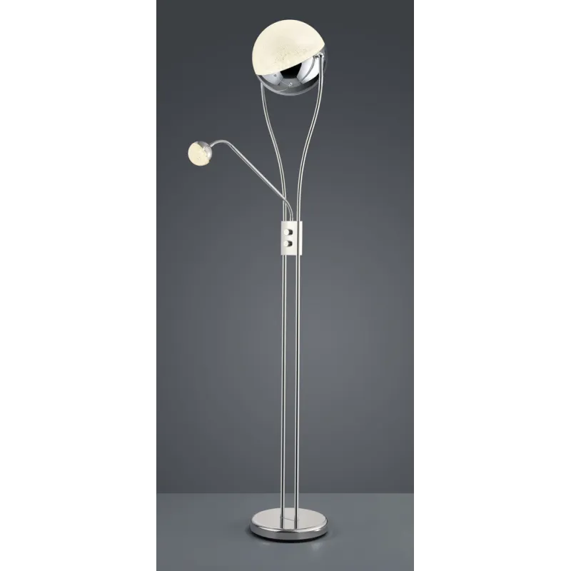 TRIO Lampadaire intérieur chrome et transparent claire CHRIS - Pas ...