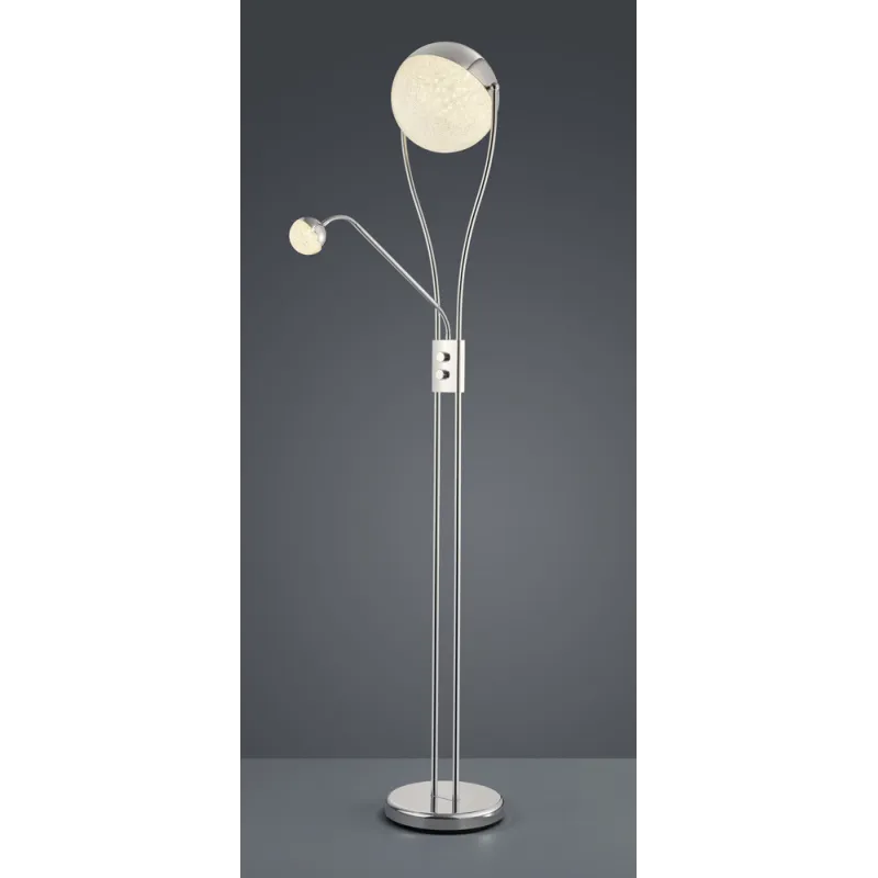 TRIO Lampadaire intérieur chrome et transparent claire CHRIS - Pas ...
