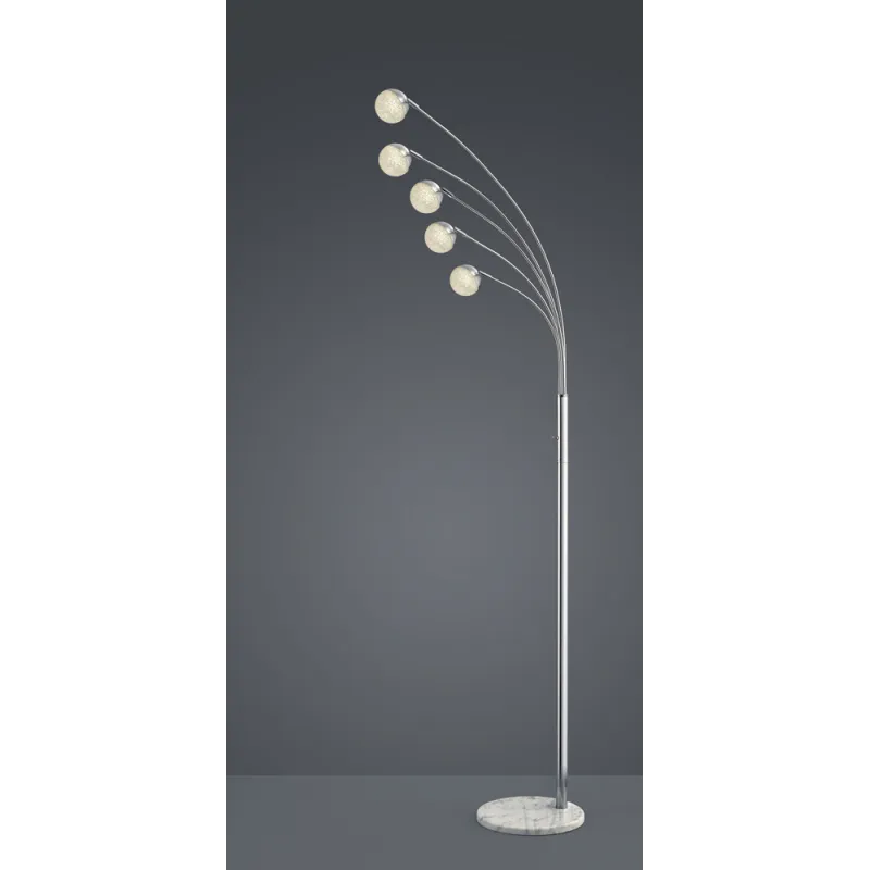 TRIO Lampadaire intérieur chrome et transparent claire CHRIS - Pas ...