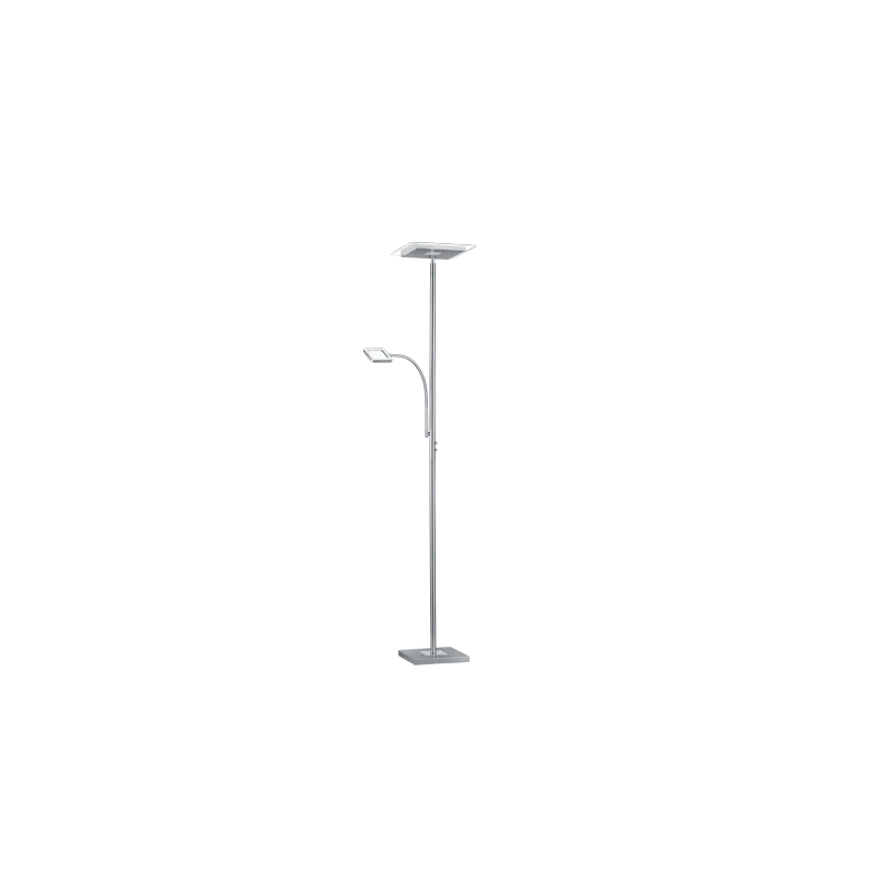 TRIO Lampadaire intérieur nickel mat et transparent claire WICKET -...