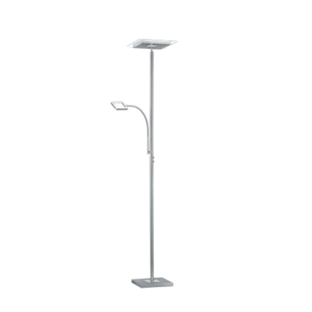 TRIO Lampadaire intérieur nickel mat et transparent claire WICKET -...