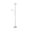 TRIO Lampadaire intérieur nickel mat et transparent claire ACKBAR -...