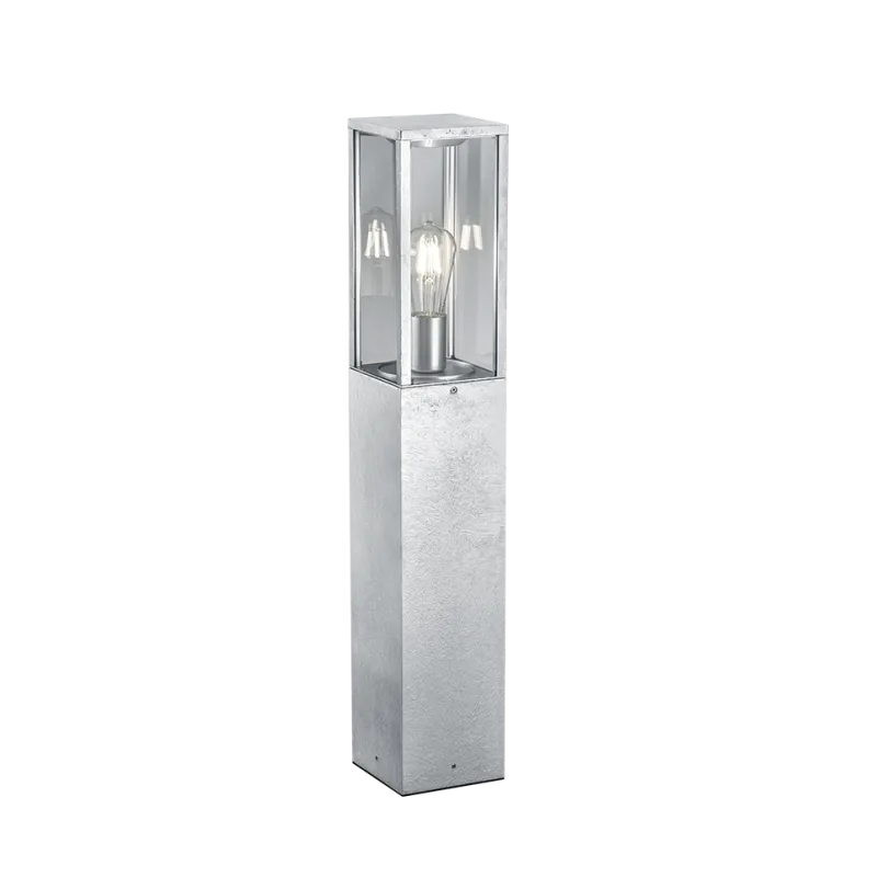 TRIO Lampadaire extérieur zinkfarbig et transparent claire GARONNE ...