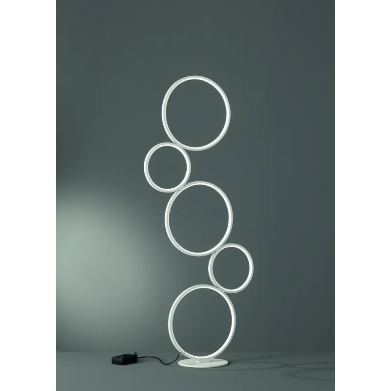 TRIO Lampadaire intérieur blanc mat RONDO - Pas cher