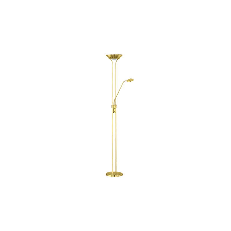 TRIO Lampadaire intérieur laiton mat SPOCK - Pas cher