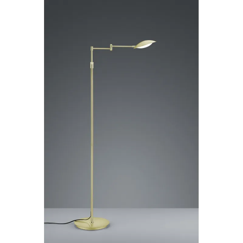 TRIO Lampadaire intérieur laiton mat CALCIO - Pas cher