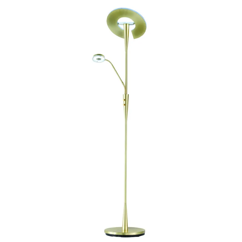 TRIO Lampadaire intérieur laiton mat QUEBEC - Pas cher