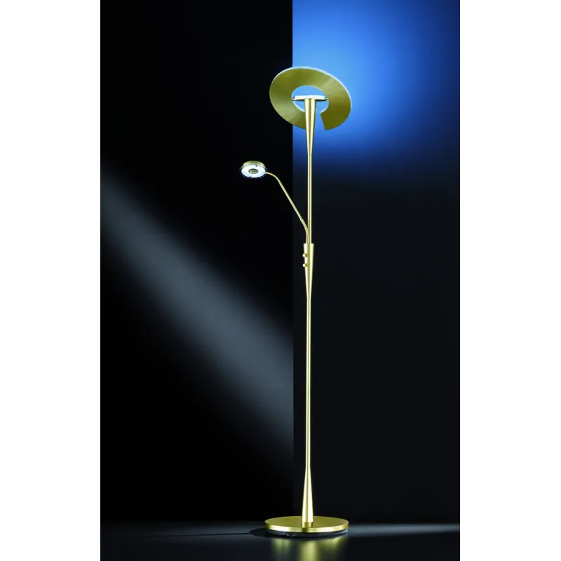 TRIO Lampadaire intérieur laiton mat QUEBEC - Pas cher