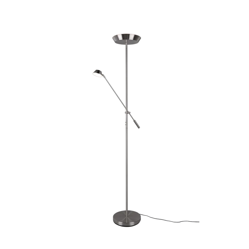 TRIO Lampadaire intérieur nickel mat HAORA - Pas cher