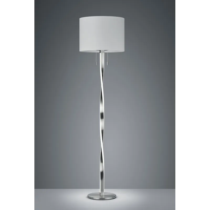 TRIO Lampadaire intérieur nickel mat NANDOR - Pas cher