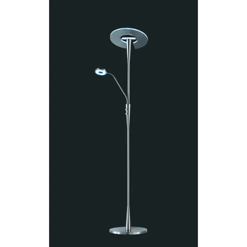 TRIO Lampadaire intérieur nickel mat QUEBEC - Pas cher