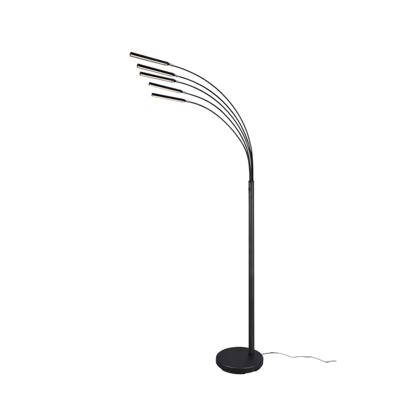 TRIO Lampadaire intérieur noir mat REED - Pas cher