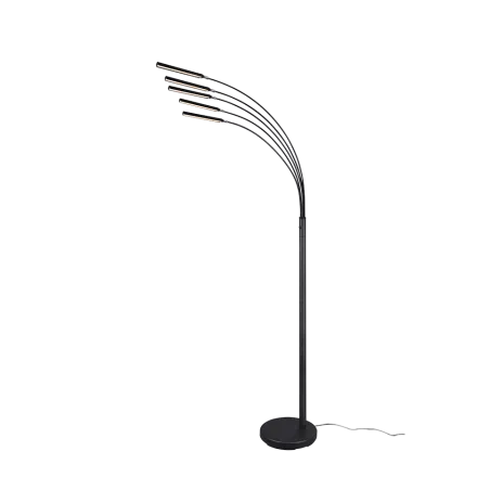 TRIO Lampadaire intérieur noir mat REED - Pas cher