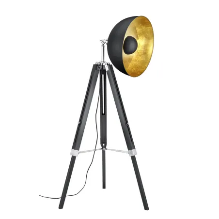 TRIO Lampadaire intérieur noir mat LIÈGE - Pas cher