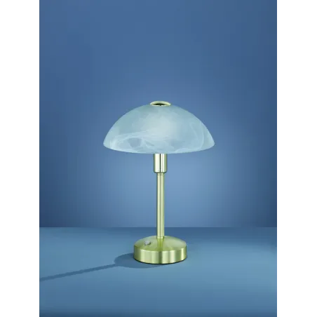 TRIO Lampe de table intérieur laiton mat et albâtre DONNA - Pas cher