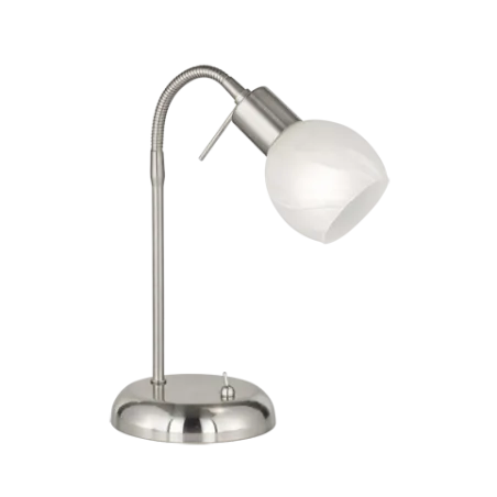 TRIO Lampe de table intérieur nickel mat et albâtre ANTIBES - Pas cher