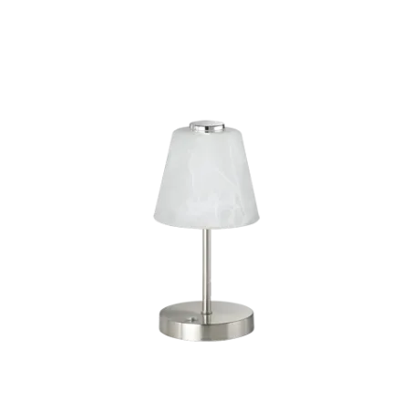 TRIO Lampe de table intérieur nickel mat et albâtre EMMY - Pas cher