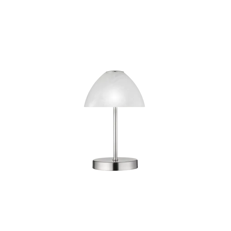 TRIO Lampe de table intérieur nickel mat et albâtre QUEEN - Pas cher